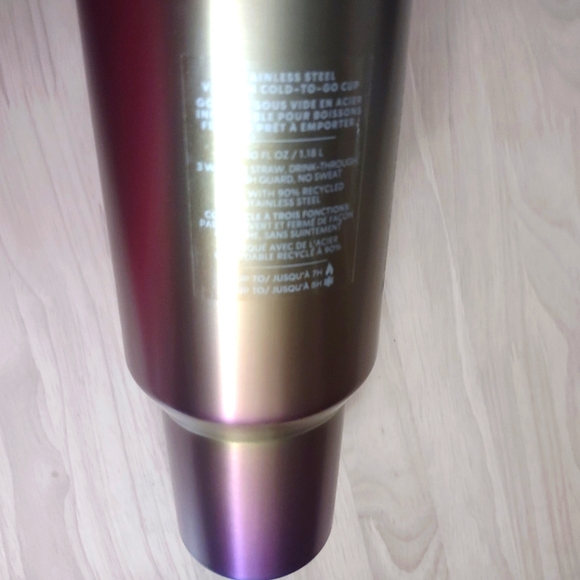 Starbucks Stanley Cup Beverage Thermal Tumbler Travel Mug Yellow Purple Y2k - Picture 3 of 8